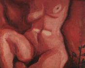 马克 夏加尔 : 坐着的红色裸女